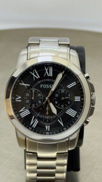Мужские Часы Fossil Grant FS4736 с хронографом (Серебристый/Черный циферблат)