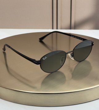 Сонцезахисні окуляри Ray-Ban RB3774D чорні, зелена лінза G15, овальні, унісекс, оригінал RBN97999 фото