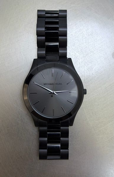 Годинник Michael Kors Oversized Slim Runway MK8507 чорний, для жінок, для чоловіків