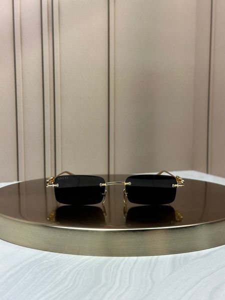 Сонцезахисні окуляри Gucci GG1808 золоті безоправні прямокутні унісекс