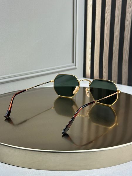 Сонцезахисні окуляри Ray-Ban RB3556 Octagonal золото G15 восьмикутні унісекс