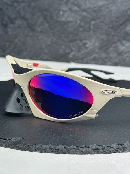 Сонцезахисні окуляри Oakley Plantaris бежеві овальні Prizm спортивні чоловічі