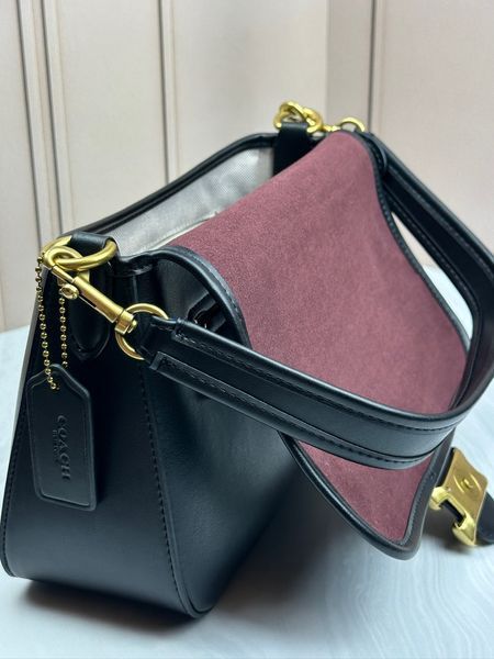 Жіноча сумка Coach Soft Tabby Shoulder Bag Black/Brass
