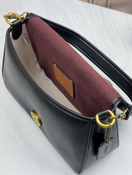 Жіноча сумка Coach Soft Tabby Shoulder Bag Black/Brass