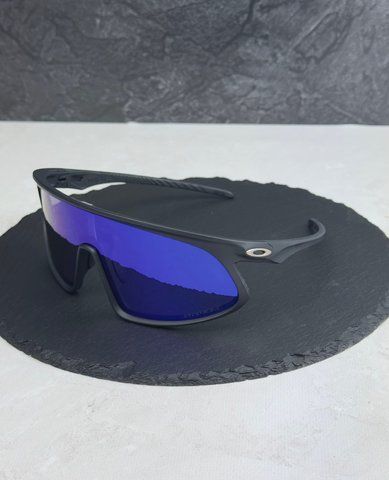 Солнцезащитные очки Oakley Resistor OO9484 черные матовые с синей линзой Prizm Sapphire, спортивный щиток, унисекс
