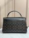 Сумка жіноча шкіряна Coach Eliza Top Logo Brown Black коричнева чорна сумка жіноча &mdash; фото 3