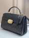 Сумка жіноча шкіряна Coach Eliza Top Logo Brown Black коричнева чорна сумка жіноча &mdash; фото 2