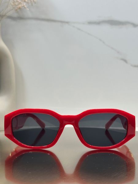 Сонцезахисні окуляри Versace VE4361 5217/87 Medusa Biggie червоні сіра лінза унісекс