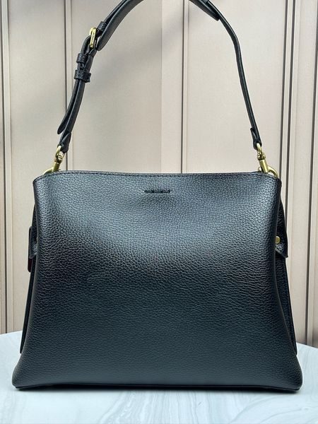 Містка жіноча шкіряна сумка Coach Lori Hobo чорна