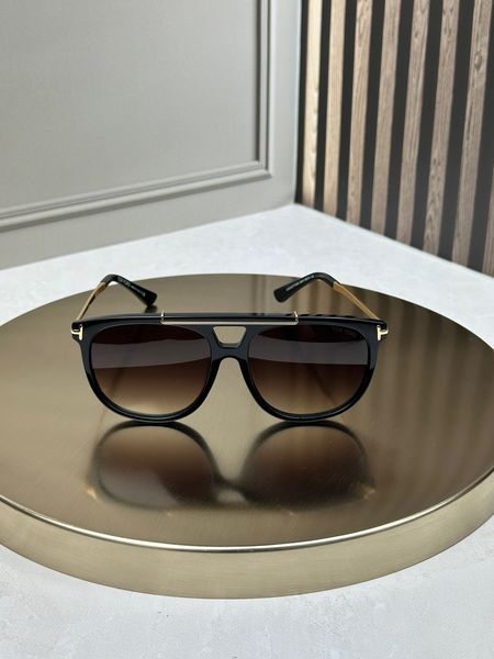 Сонцезахисні окуляри Tom Ford FT1306 Sam чорні авіатор коричнева лінза унісекс