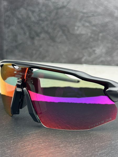 Солнцезащитные очки Oakley Radar EV Advancer OO9442 черные с линзой Prizm Road, спортивные, велокуляры, мужские