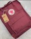 Рюкзак Fjallraven Kanken Classic бордовий Ox Red 16л міський жіночий шкільний оригінал &mdash; фото 8