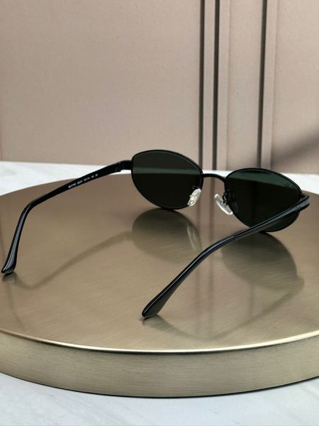 Сонцезахисні окуляри Ray-Ban RB3774D чорні, зелена лінза G15, овальні, унісекс