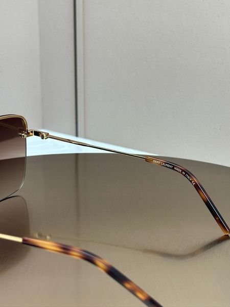 Сонцезахисні окуляри Saint Laurent SL 312M золоті квадратні жіночі