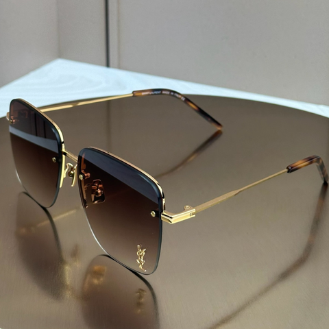 Сонцезахисні окуляри Saint Laurent SL 312M Gold Havana/Brown Gradient