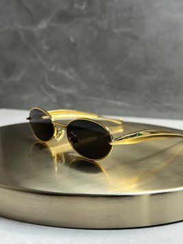Сонцезахисні окуляри Bottega Veneta BV1386S золоті жіночі