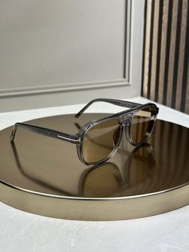 Сонцезахисні окуляри Tom Ford FT1022 сірі прозорі авіатор коричнева лінза унісекс
