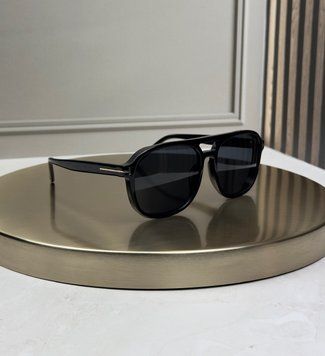 Сонцезахисні окуляри Tom Ford FT1022 чорні авіатор темно-синя лінза унісекс