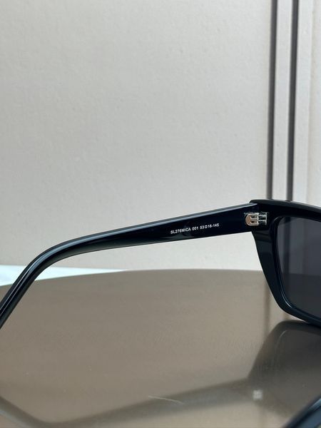 Сонцезахисні окуляри Saint Laurent SL 276 Mica чорні котяче око ацетат жіночі