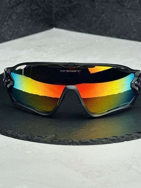 Сонцезахисні окуляри Oakley Jawbreaker OO9290 чорні дзеркальні спортивні чоловічі
