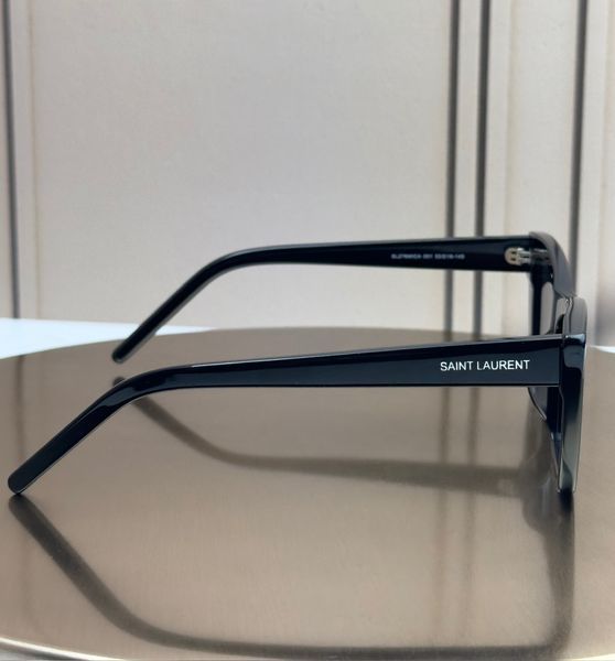 Сонцезахисні окуляри Saint Laurent SL 276 Mica чорні котяче око ацетат жіночі