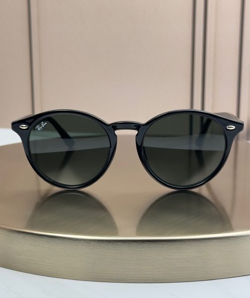Сонцезахисні окуляри Ray-Ban RB2180 чорні, зелена лінза G15, круглі, унісекс