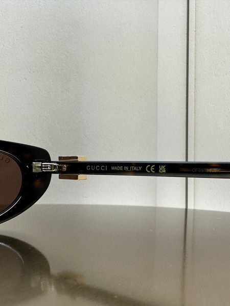 Сонцезахисні окуляри Gucci GG1680 гавана котяче око з кристалами, черепахові, жіночі, оригінал GUC30818 фото