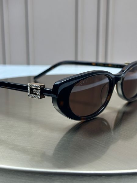 Сонцезахисні окуляри Gucci GG1680 гавана котяче око з кристалами, черепахові, жіночі, оригінал GUC30818 фото