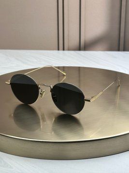 Сонцезахисні окуляри Celine CL40346U золоті круглі металеві темна лінза унісекс