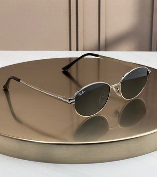 Сонцезахисні окуляри Ray-Ban RB3774D срібло, темна сіро-зелена лінза, овальні, унісекс, оригінал RBN88964 фото