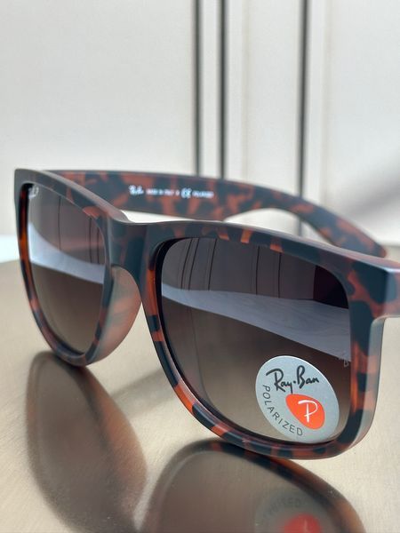 Сонцезахисні окуляри Ray-Ban Justin RB4165 гавана коричнева лінза поляризовані унісекс