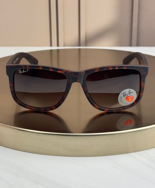 Сонцезахисні окуляри Ray-Ban Justin RB4165 гавана коричнева лінза поляризовані унісекс