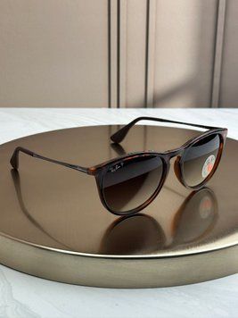 Сонцезахисні окуляри Ray-Ban Erika RB4171 гавана, коричнева градієнтна лінза, поляризовані, круглі, жіночі, оригінал RBN98013 фото