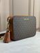 Жіноча сумка Michael Kors Jet Set Large Printed Logo Crossbody Bag Brown &mdash; фото 2