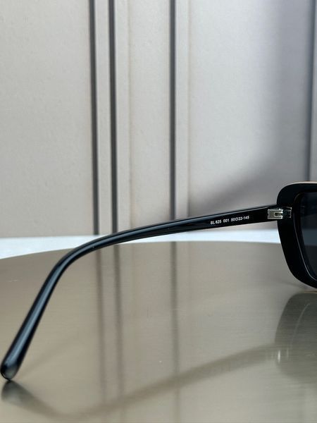 Сонцезахисні окуляри Saint Laurent SL 825 чорно-золоті прямокутні подвійний міст темна лінза оригінал