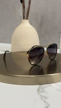 Сонцезахисні окуляри Gucci GG0062S 003 авіатори золоті чорні сіра лінза унісекс