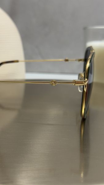 Сонцезахисні окуляри Gucci GG0062S 003 авіатори золоті чорні сіра лінза унісекс