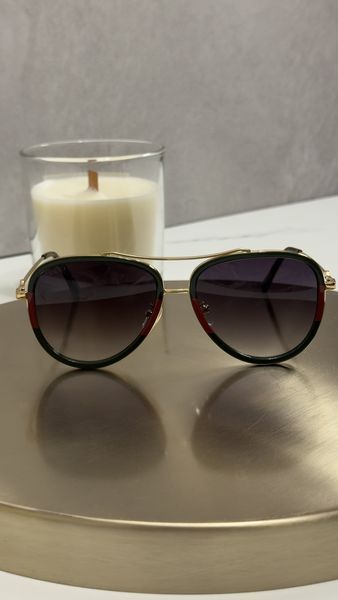 Сонцезахисні окуляри Gucci GG0062S 003 авіатори золоті чорні сіра лінза унісекс