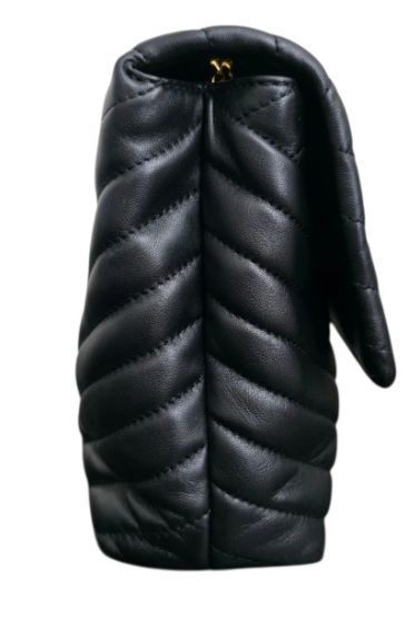 Сумка Tory Burch Kira Chevron черная стеганая с цепочкой через плечо женская оригинал