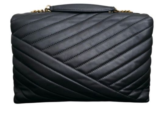 Сумка Tory Burch Kira Chevron черная стеганая с цепочкой через плечо женская оригинал