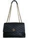 Сумка Tory Burch Kira Chevron черная стеганая с цепочкой через плечо женская оригинал &mdash; фото 1