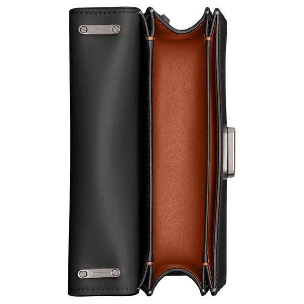 Жіноча сумка через плече Coach Bandit 18 чорна, теляча шкіра, маленька
