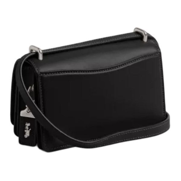 Жіноча сумка через плече Coach Bandit 18 чорна, теляча шкіра, маленька