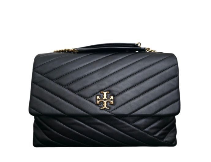 Сумка Tory Burch Kira Chevron черная стеганая с цепочкой через плечо женская оригинал