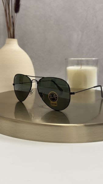 Сонцезахисні окуляри Ray-Ban RB3025 Aviator L2823 зелена лінза G15 авіатори унісекс