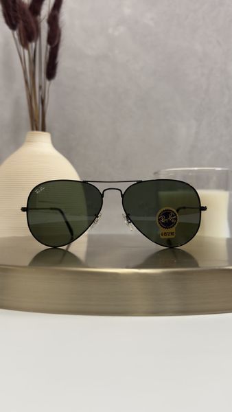 Сонцезахисні окуляри Ray-Ban RB3025 Aviator L2823 зелена лінза G15 авіатори унісекс