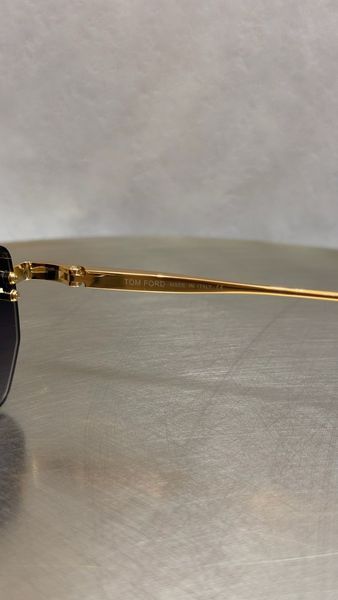 Сонцезахисні окуляри Tom Ford FT1355 Ethan золоті безоправні геометричні унісекс оригінал