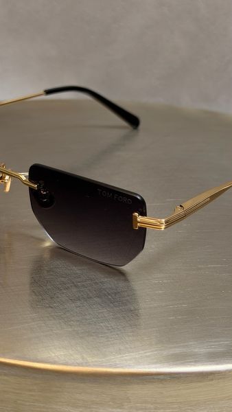 Сонцезахисні окуляри Tom Ford FT1355 Ethan золоті безоправні геометричні унісекс оригінал