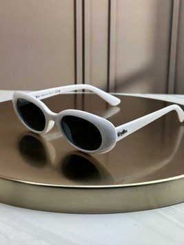 Сонцезахисні окуляри Ray-Ban RB4441D білі, синя лінза, овальні, жіночі, унісекс, оригінал RBN30574 фото