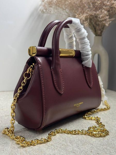 Жіноча шкіряна сумка DOLCE & GABBANA Marlene бордова Force101 фото